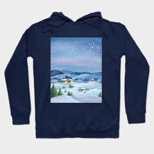 Snowy winter landscape Hoodie